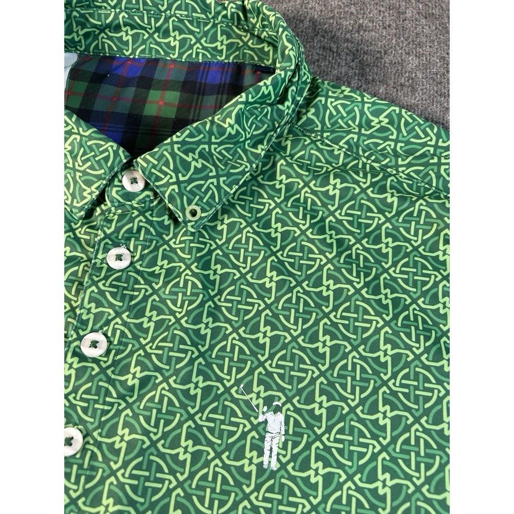 William Murray Golf Polo Shirt Men's Large Green Performance Stretch